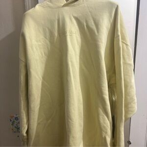 Essentials Men's Light Yellow Crewneck Sweater